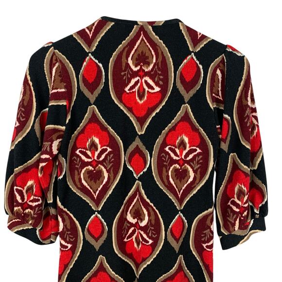 Melissa Masse Dress Made To Measure Red Black Knit Women's M - Picture 6 of 10